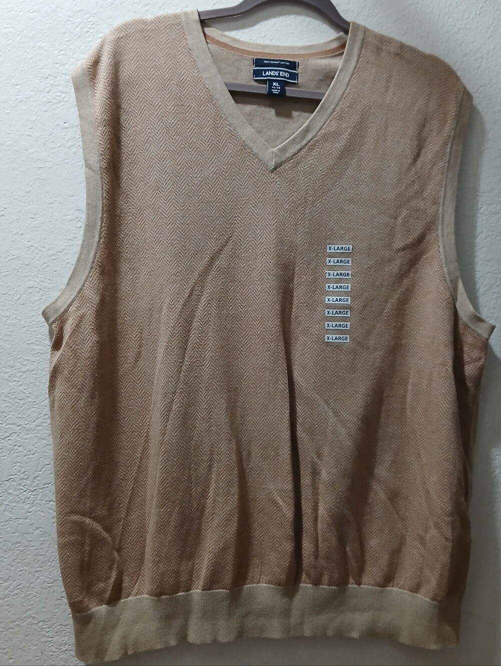 Lands' End Nwot 100% supima cotton Men's vest - XL